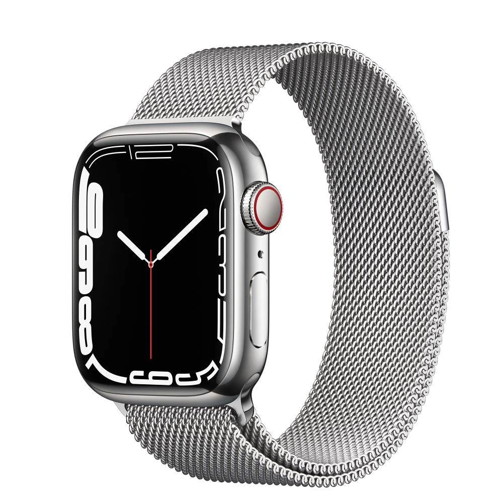 Apple Watch Series 7 45mm Milanese Kumush rang