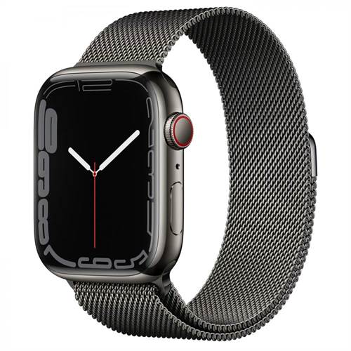 Apple Watch Series 7 45mm Milanese Loop Qora