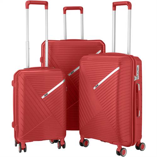 Suitcase set 2E, SIGMA,(L+M+S) 3 in 1, Red